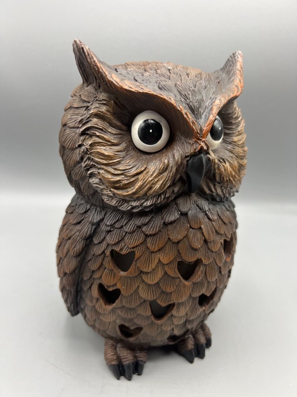 Colour Changing Owl 8" Tall Table Decor Inside or Outdoor Halloween Bird Scare - Picture 7 of 16
